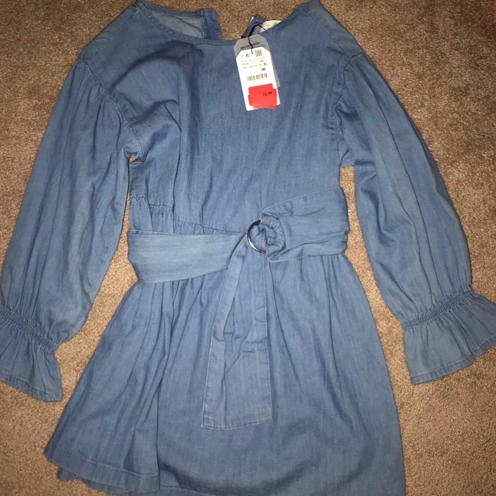 Zara blue denim dress